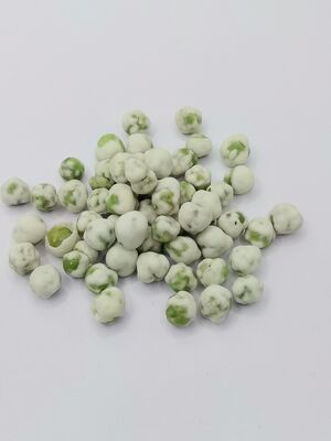 Kacang hijau Wasabi Berlapis Putih - Tekstur Renyah, Rasa Wasabi, Kemasan Kantong Besar 5 kg