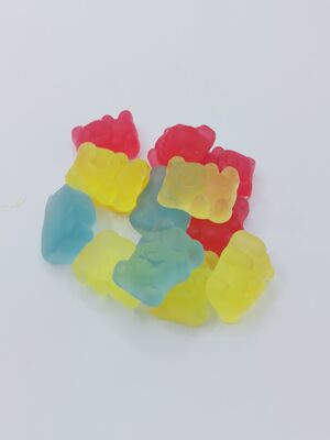 Gummy Bear Berwarna-warni - Bentuk Beruang yang Cantik, Tekstur Berkilau dan Berkilau, Dibuat Dengan Bahan-bahan Premium