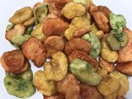 Campuran Keripik Kacang Lebar Fava Kari Pedas Dan Rasa Rumput Laut Renyah Warna-warni