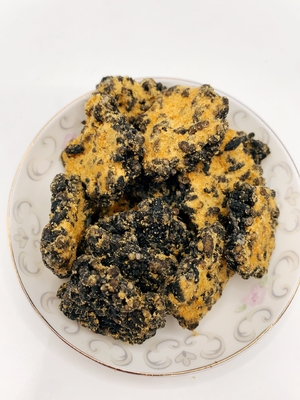 Guoba Emas Hitam Kuning kuning telur Dan Babi Floss Rasa Nasi Cracker Campuran Crispy Rice Goreng Nasi Kulit