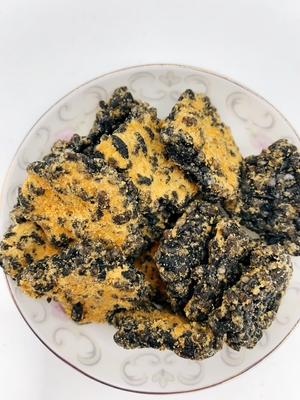 Guoba Emas Hitam Kuning kuning telur Dan Babi Floss Rasa Nasi Cracker Campuran Crispy Rice Goreng Nasi Kulit