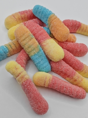 Permen Lunak Caterpillar Kustom 20g*20pcs Ukuran Paket Permen Gummy Sehat Camilan Buah Untuk Camilan Anak-anak