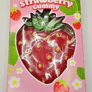 Permen karet beraroma buah yang dibungkus secara individual dengan bentuk raksasa dan baru