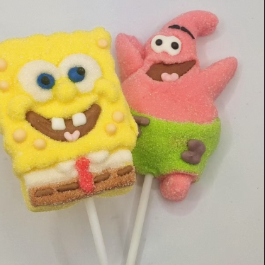 Karakter kartun Marshmallow Lollipops
