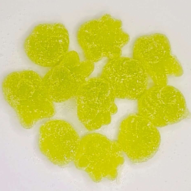 Warna Campuran Fun Bentuk Buah Infused Permen Karet dengan Lapisan Gula