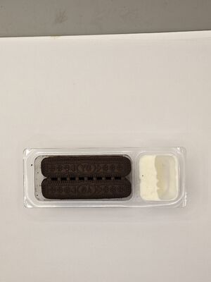 Kripis Dip Cream susu dengan 35% susu padat dan kemasan kompartemen - Campuran makanan ringan sehat berkurang laktosa