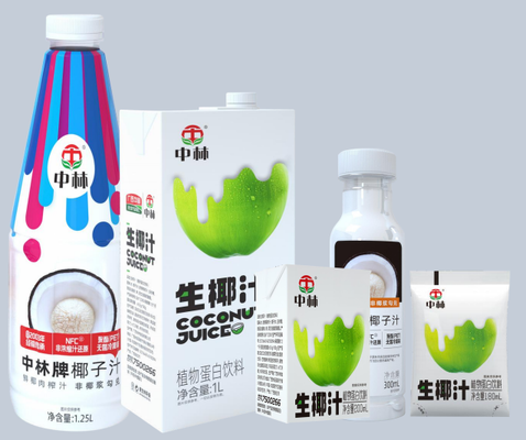 Minuman Sari Kelapa Alami Tanpa Bahan Tambahan Buatan dalam Kemasan Fleksibel - Bersertifikat HACCP/BRC/KOSHER/HALAL