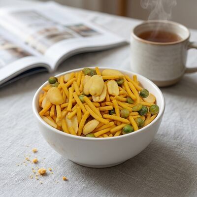 Triple Crunchy Tekstur Kacang Campur Dengan Tongkat - Rasa Renyah yang Sempurna Makanan ringan Kacang Kedelai Siap Makan