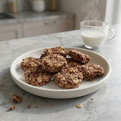 Cluster Oat Coklat Hitam Berserat Tinggi Bebas Rasa bersalah - Makanan ringan Buah Kedelai Renyah Portable