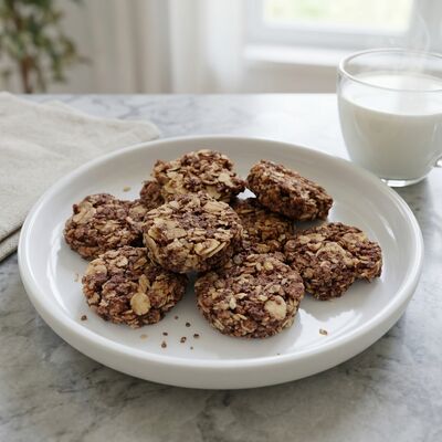 Cluster Oat Coklat Hitam Berserat Tinggi Bebas Rasa bersalah - Makanan ringan Buah Kedelai Renyah Portable