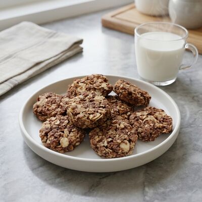 Cluster Oat Coklat Hitam Berserat Tinggi Bebas Rasa bersalah - Makanan ringan Buah Kedelai Renyah Portable
