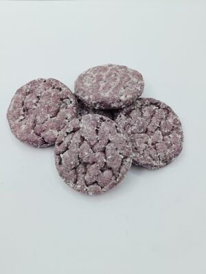 Kue Beras Rasa Ubi Jalar Ungu Alami dengan Tekstur Renyah Ringan dan Cemilan Kacang Kedelai Sehat Tanpa Goreng