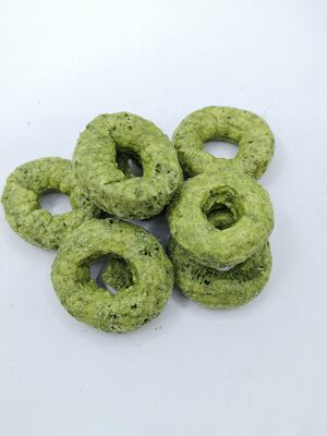 Matcha Crispy Rings - Refreshing Matcha & Grain Fusion, Light Crispy Ring-Shaped Snack, Bebas Rasa bersalah Serbaguna untuk Semua Kejadian