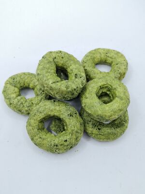 Matcha Crispy Rings - Refreshing Matcha & Grain Fusion, Light Crispy Ring-Shaped Snack, Bebas Rasa bersalah Serbaguna untuk Semua Kejadian