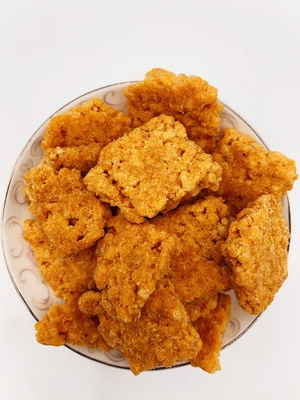 Salad telur kuning daging kering Floss Glutinous Rice Cracker Campuran kaya dan lembut Aroma Crispy Rice Fried Rice Crust Guoba