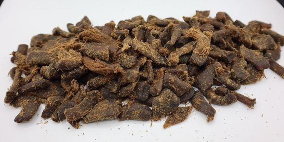 Pengecer Makanan Ringan Dendeng Jamur Lada Hitam Vegan Pengemasan Logo Pribadi Melalui Pengiriman Laut