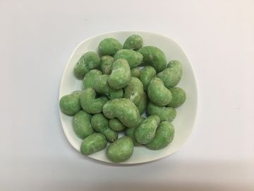Makanan Ringan Kacang Mete Berlapis Wasabi Rasa Enak Makanan Bersertifikat BRC / HACCP Makanan Ringan Kacang Sehat Rasa Enak