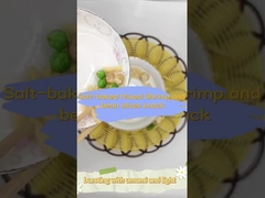 Udang dan kacang-kacangan campuran yang dipanggang dengan garam