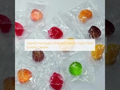 Permen Gummy Rasa Buah Sehat Berwarna-warni yang Dibungkus Satu Per Satu